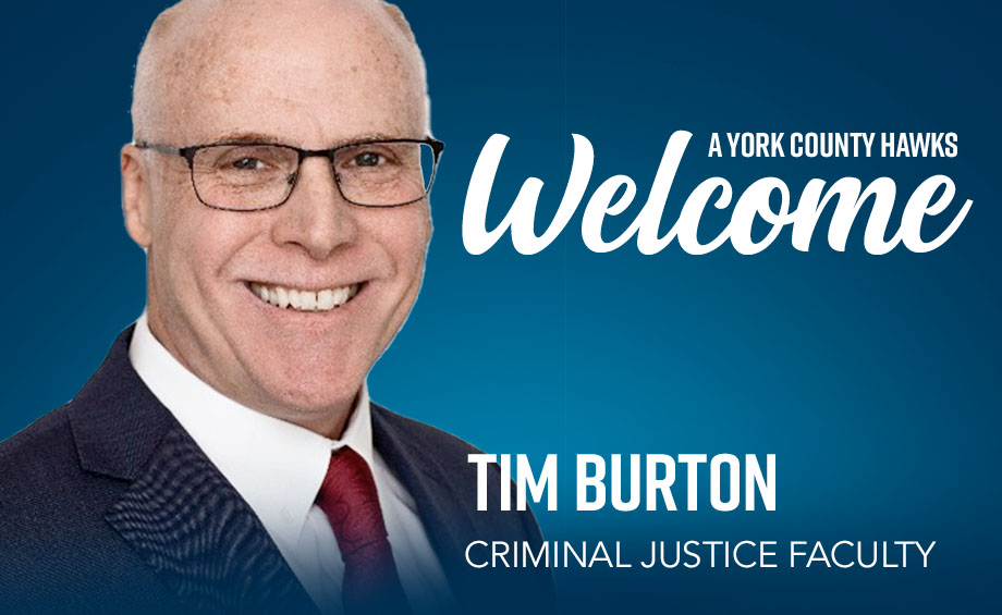 首席Timothy Burton加入YCCC担任刑事司法学院 & 部门、椅子