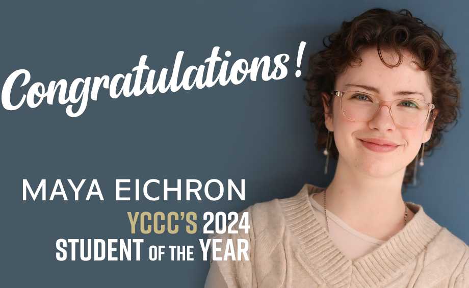 五月a Eichorn Named YCCC’s 2024 Student of the Year